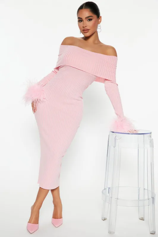 Legally Perfect Ribbed Midi Dress - Pink sold by Fashion Nova