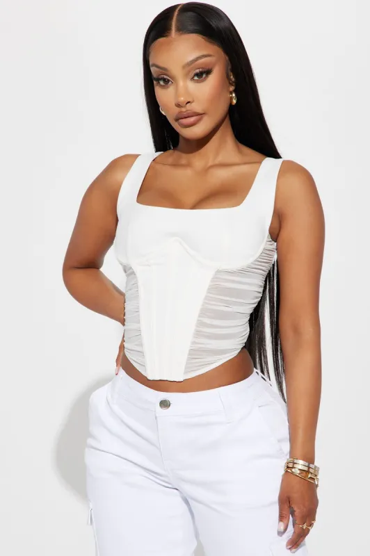 Deep Feelings Corset Top - White sold by Fashion Nova