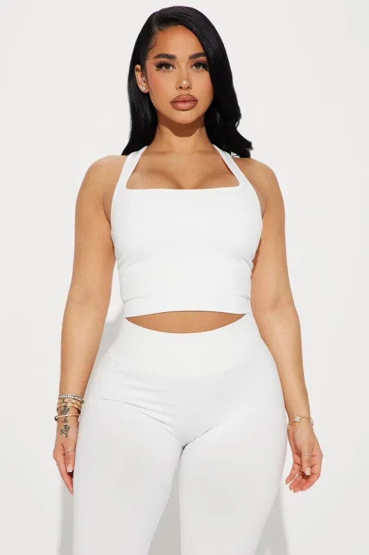 Racket Up Flex Seamless Active Top - White sold by Fashion Nova