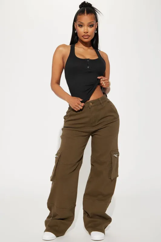 Give It Up Cargo Pant - Olive sold by Fashion Nova