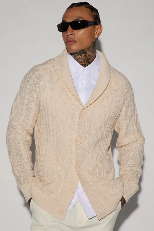 On Occasion Cable Knit Cardigan - Cream sold by Fashion Nova