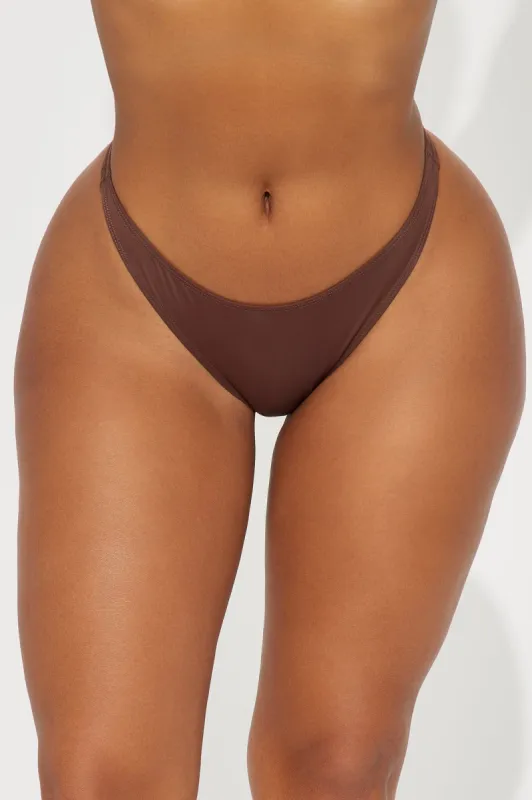 Nova Microfiber Dipped Thong Panty - Chocolate sold by Fashion Nova
