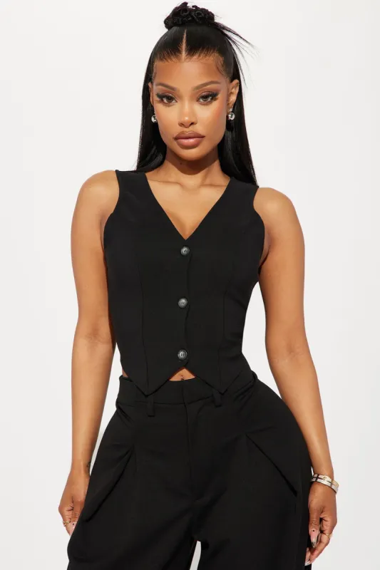All Around Vest Top - Black sold by Fashion Nova