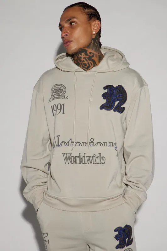 Notorious Worldwide Hoodie - Sand sold by Fashion Nova