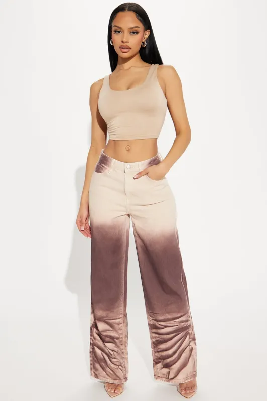 Sticking To It Baggy Jeans - Purple sold by Fashion Nova