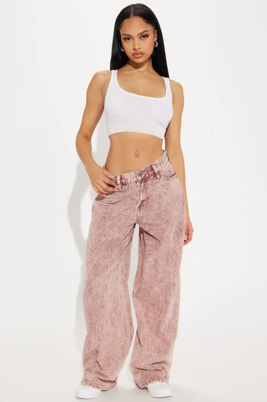 Headed Out Baggy Jeans - Wine sold by Fashion Nova