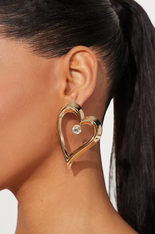 Always Have A Place In My Heart Earrings - Gold sold by Fashion Nova