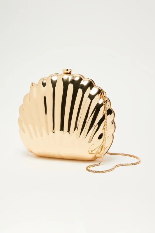 Find Me At The Sea Handbag  - Gold sold by Fashion Nova