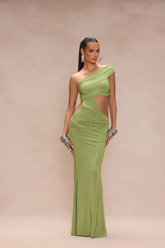 Naya Cut Out Maxi Dress - Green sold by Fashion Nova