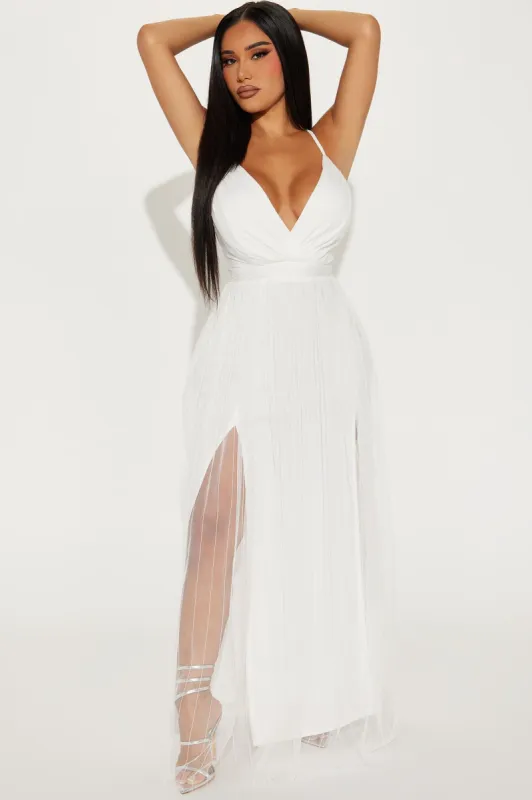 Madison Tulle Maxi Dress - White sold by Fashion Nova