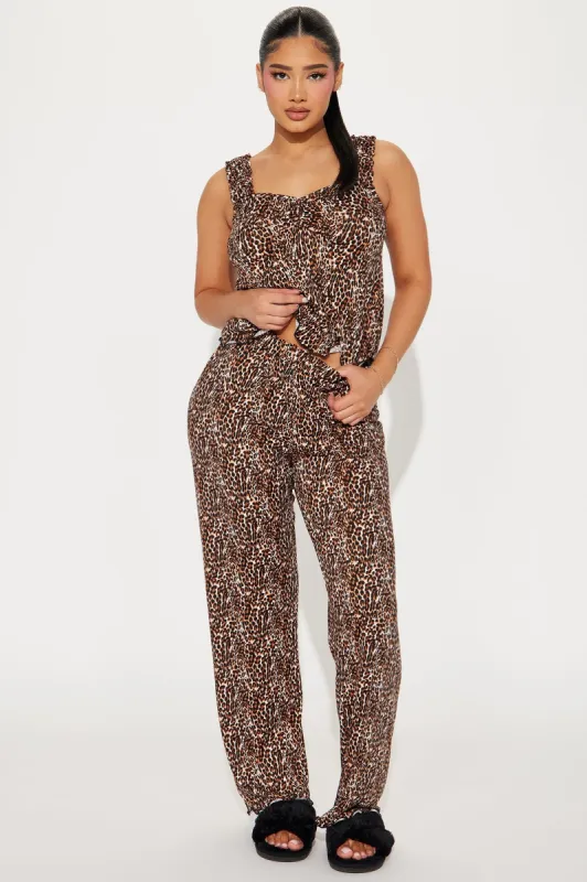 All A Dream PJ Pant Set - Leopard made by Fashion Nova