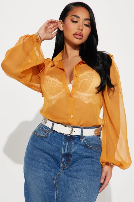 Alexia Shirt - Orange sold by Fashion Nova