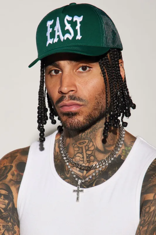 East Side Twill Trucker Hat - Green sold by Fashion Nova