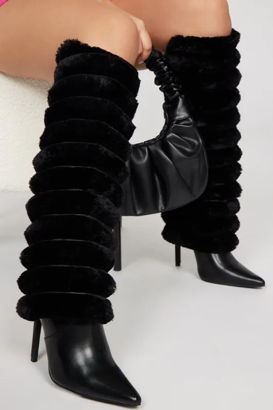 My Soft Spot Knee High Heeled Boots - Black sold by Fashion Nova