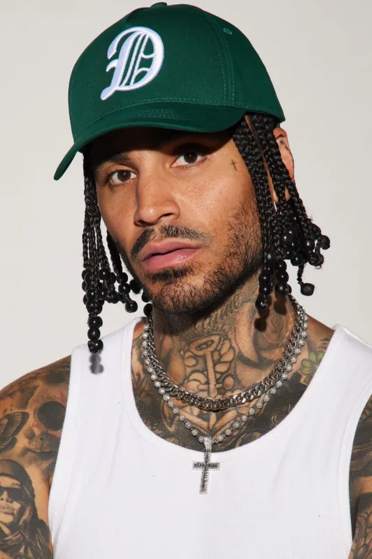 Detroit Snapback Hat - Green sold by Fashion Nova