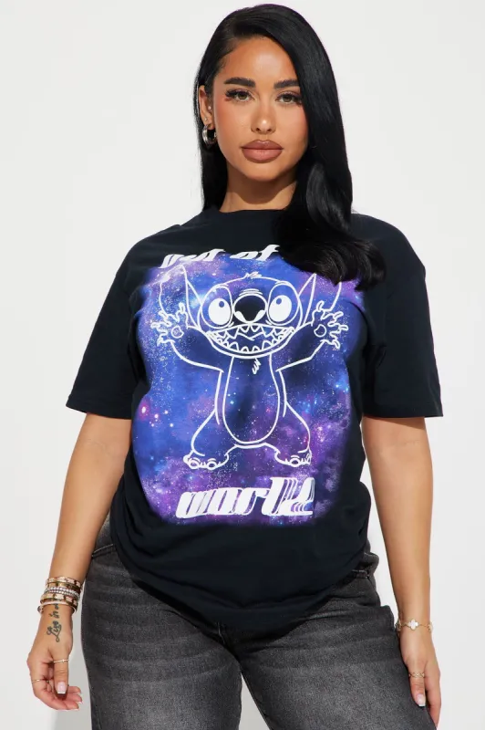 Out Of This World Stitch Tee - Black sold by Fashion Nova