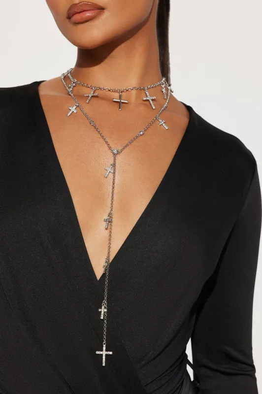Sinful Desire Necklace - Silver made by Fashion Nova