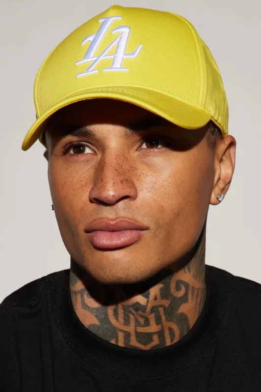 LA Snapback Hat - Yellow sold by Fashion Nova
