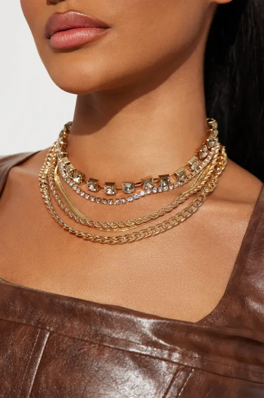 Can't Never Have Too Much Necklace - Gold made by Fashion Nova