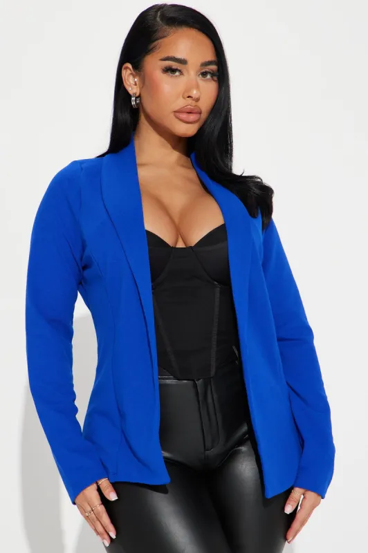 Make It Look Easy Blazer - Royal sold by Fashion Nova