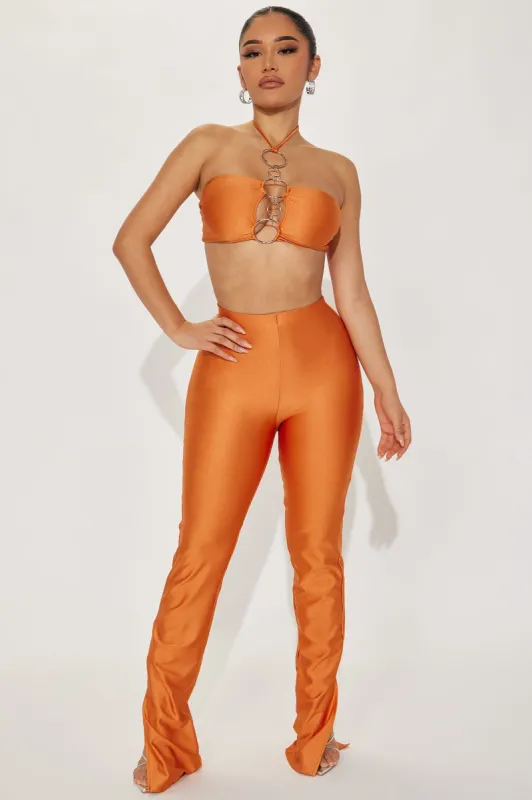 Give Me A Sign Pant Set - Rust sold by Fashion Nova