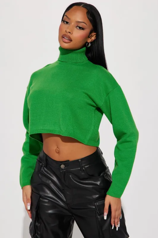 Lolani Turtleneck Sweater - Green sold by Fashion Nova