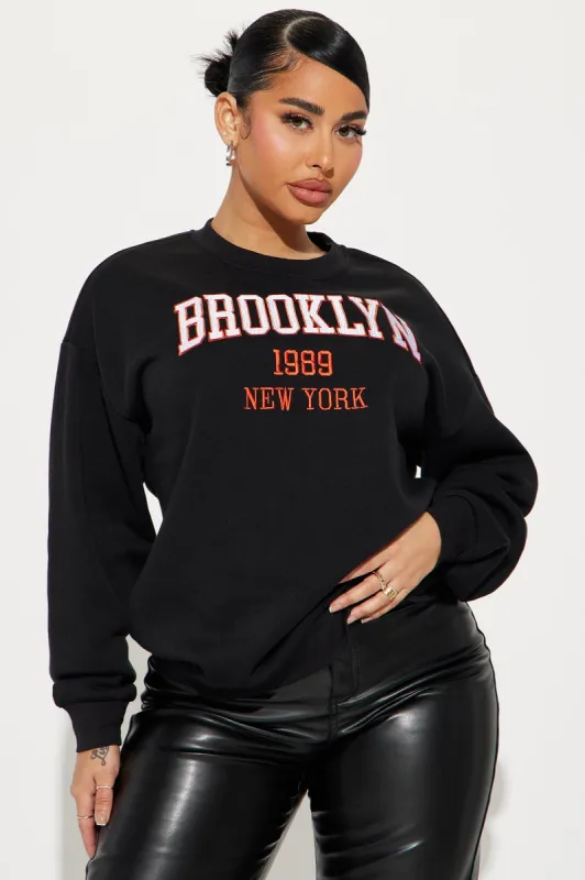 Brooklyn New York Sweatshirt - Black sold by Fashion Nova