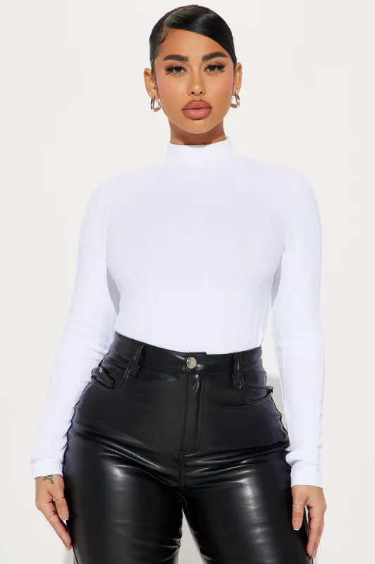 Mariana Seamless Long Sleeve Top - White sold by Fashion Nova