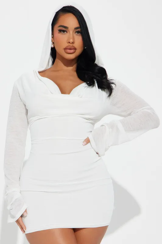 Shani Mesh Mini Dress - Ivory sold by Fashion Nova