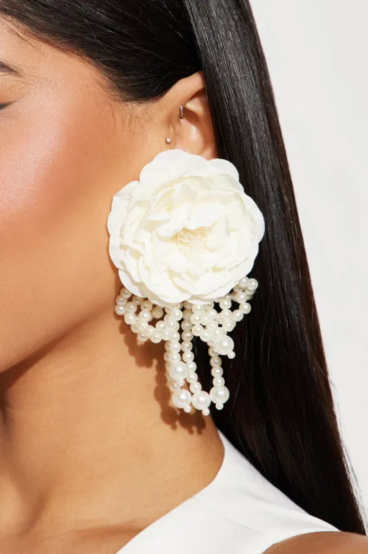 Forever Beauty Earrings - Off White sold by Fashion Nova