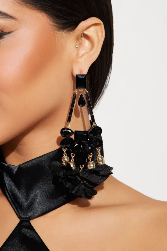Rosy Amour Earrings - Black sold by Fashion Nova