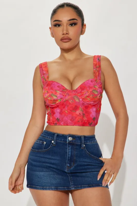 Claudette Corset Top - Fuchsia sold by Fashion Nova