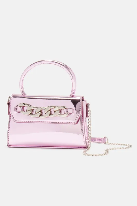 Metallic Baby Handbag  - Pink sold by Fashion Nova