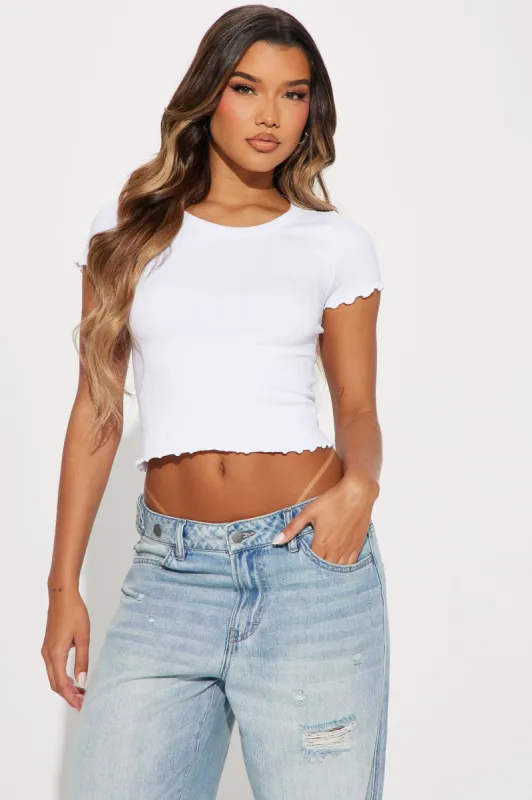 Sammy Seamless Top - White sold by Fashion Nova
