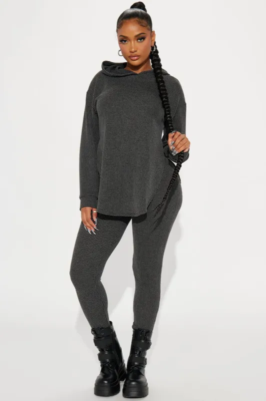 Another Day Mineral Wash Legging Set - Black sold by Fashion Nova