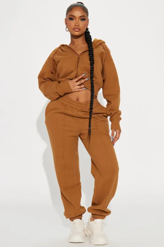 Stayin' In Sweatsuit - Cognac sold by Fashion Nova