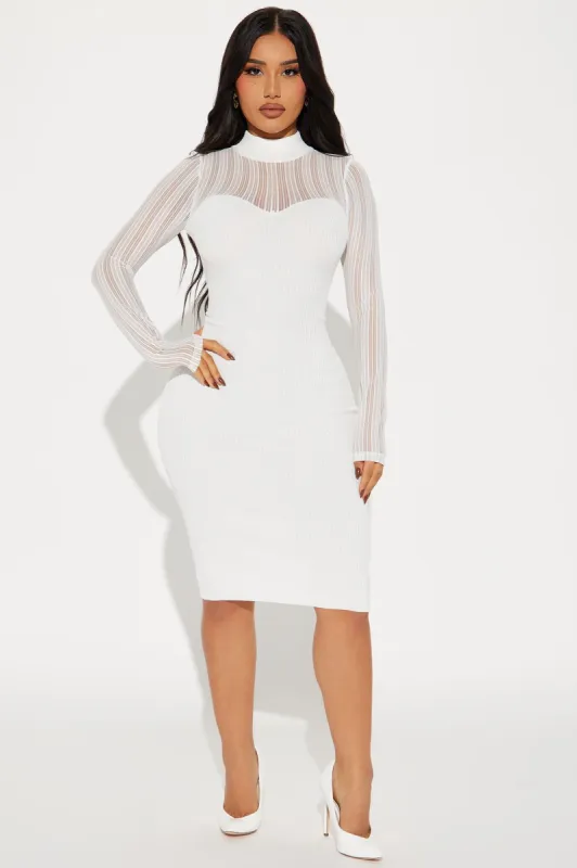 Sophie Sweater Midi Dress - Ivory sold by Fashion Nova