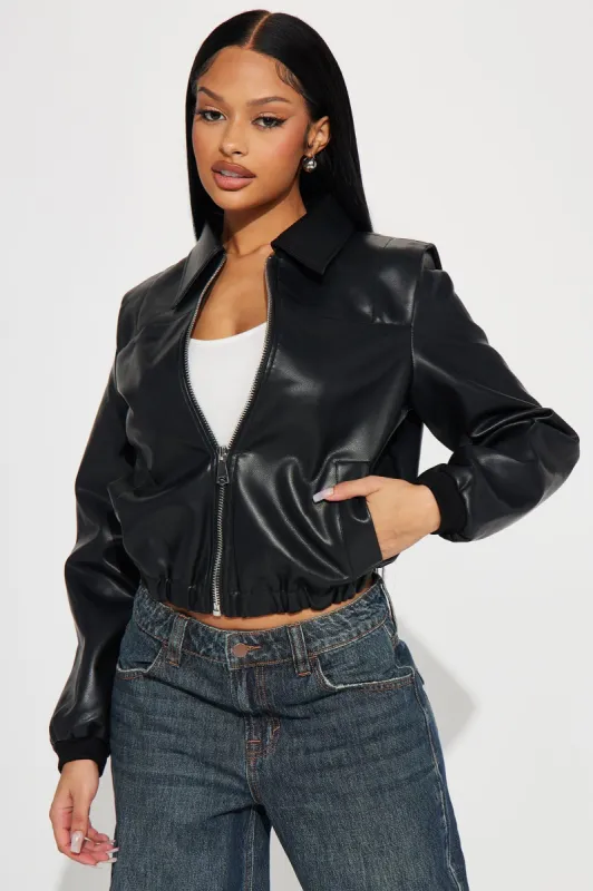 All Seasons Bomber Jacket - Black sold by Fashion Nova