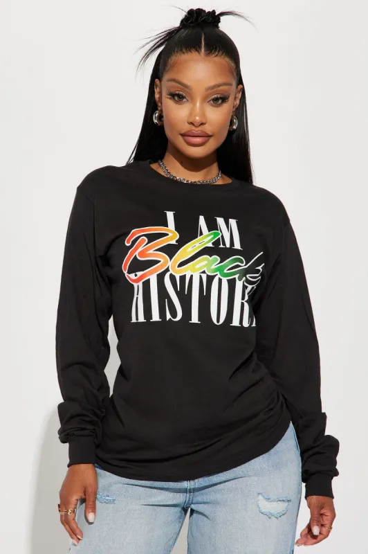 Living History Tshirt - Black sold by Fashion Nova