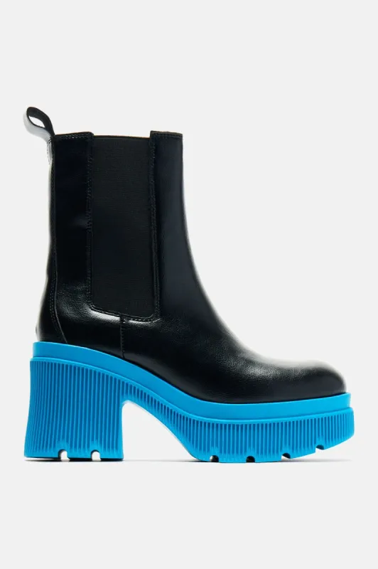 Erika Platform Booties - Black/Blue sold by Fashion Nova