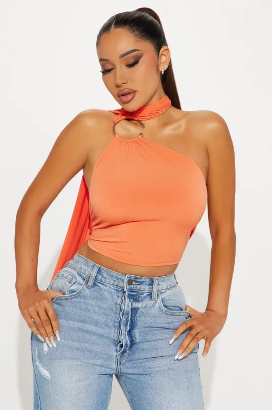 Summer Soiree Halter Top - Orange sold by Fashion Nova