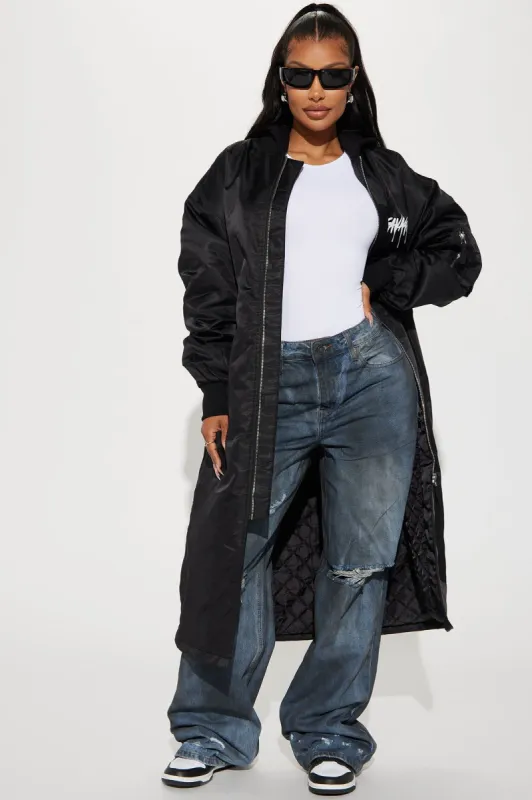 Savage Ways Bomber Jacket - Black sold by Fashion Nova
