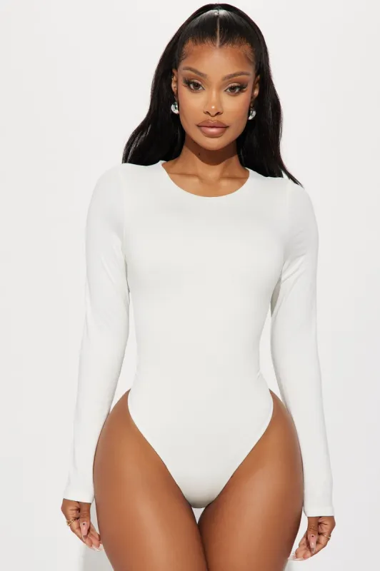 Kari Double Lined Bodysuit - Off White sold by Fashion Nova
