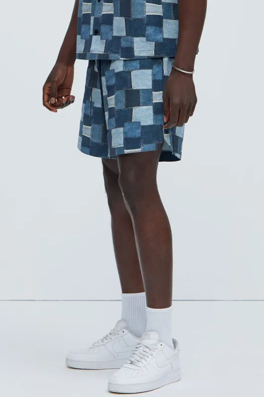 Haru Warm Up Shorts - Indigo sold by Fashion Nova