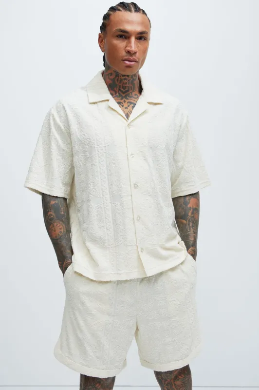 Link Textured Shirt - Cream sold by Fashion Nova