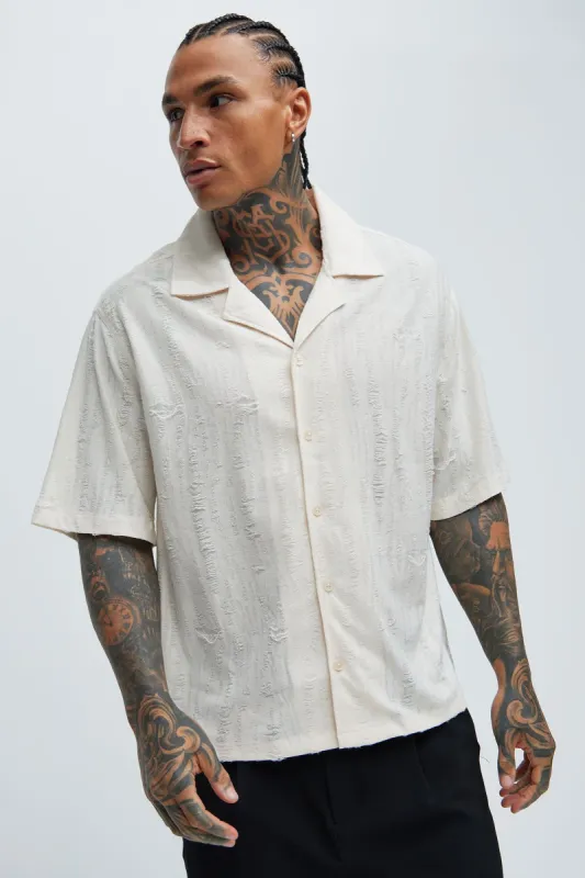 Lynx Textured Shirt - Cream sold by Fashion Nova