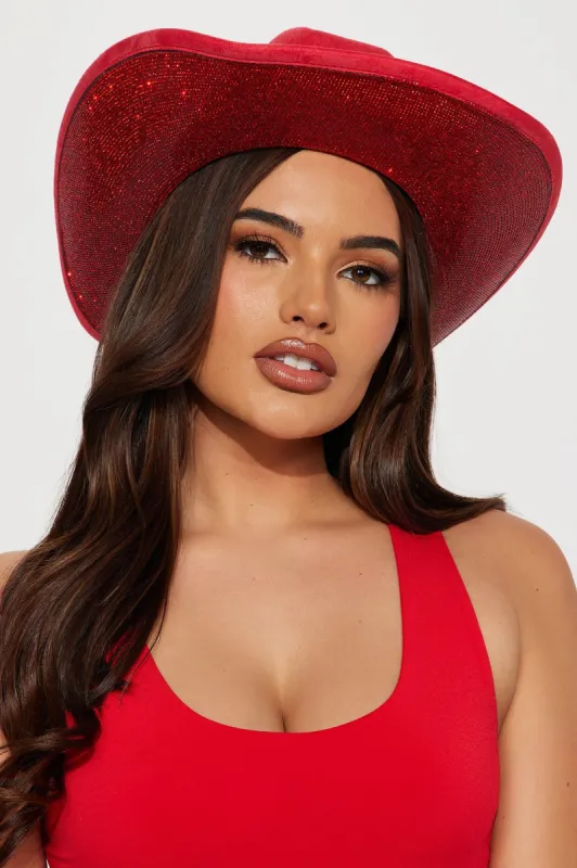 Smoking Hot Cowboy Hat - Red sold by Fashion Nova