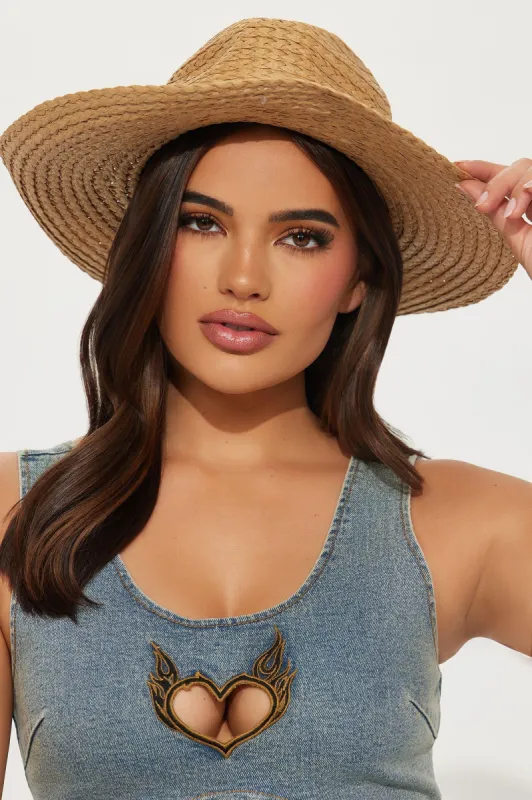 Sunny Beach Day Sun Hat - Tan sold by Fashion Nova