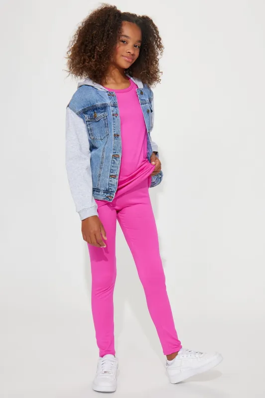 Mini Weekend Vibes II Legging Set - Fuchsia sold by Fashion Nova