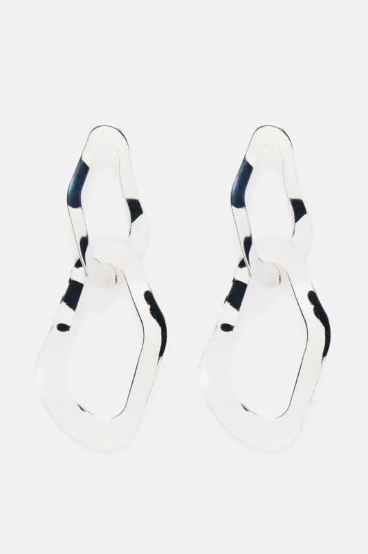 Need My Space Earrings - Silver sold by Fashion Nova